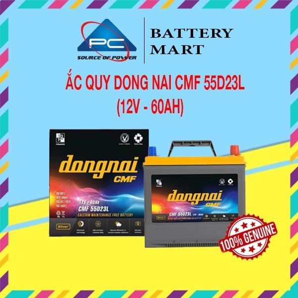 Ắc quy Đồng Nai CMF 55D23L 12V 60Ah ảnh quảng cáo sản phẩm