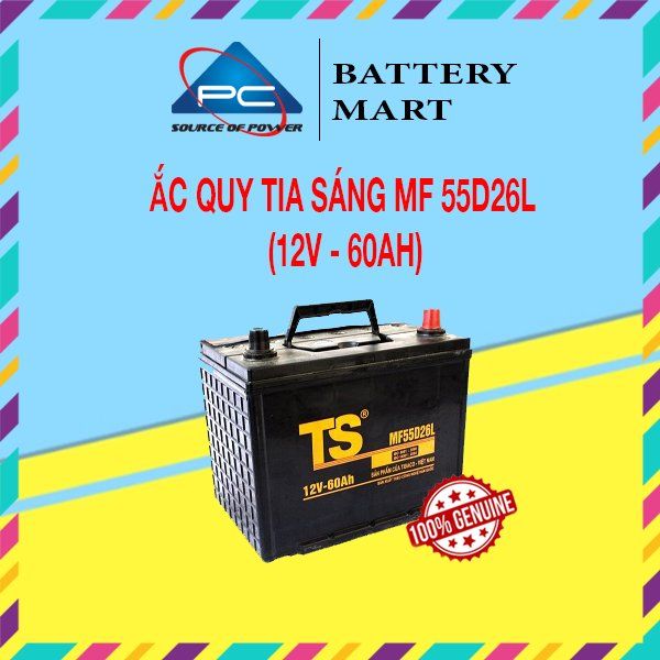 Ắc Quy Tia Sáng MF55D26 L/R 12V-60Ah