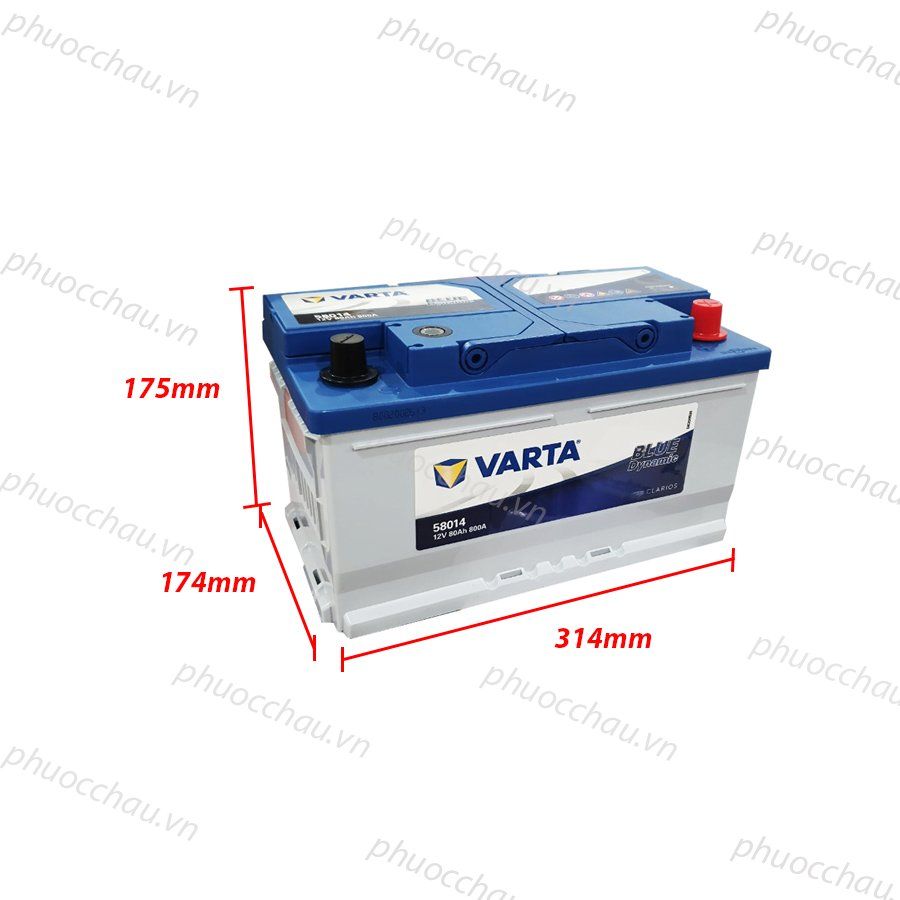 Ắc Quy VARTA DIN 58014 (12V-80AH)