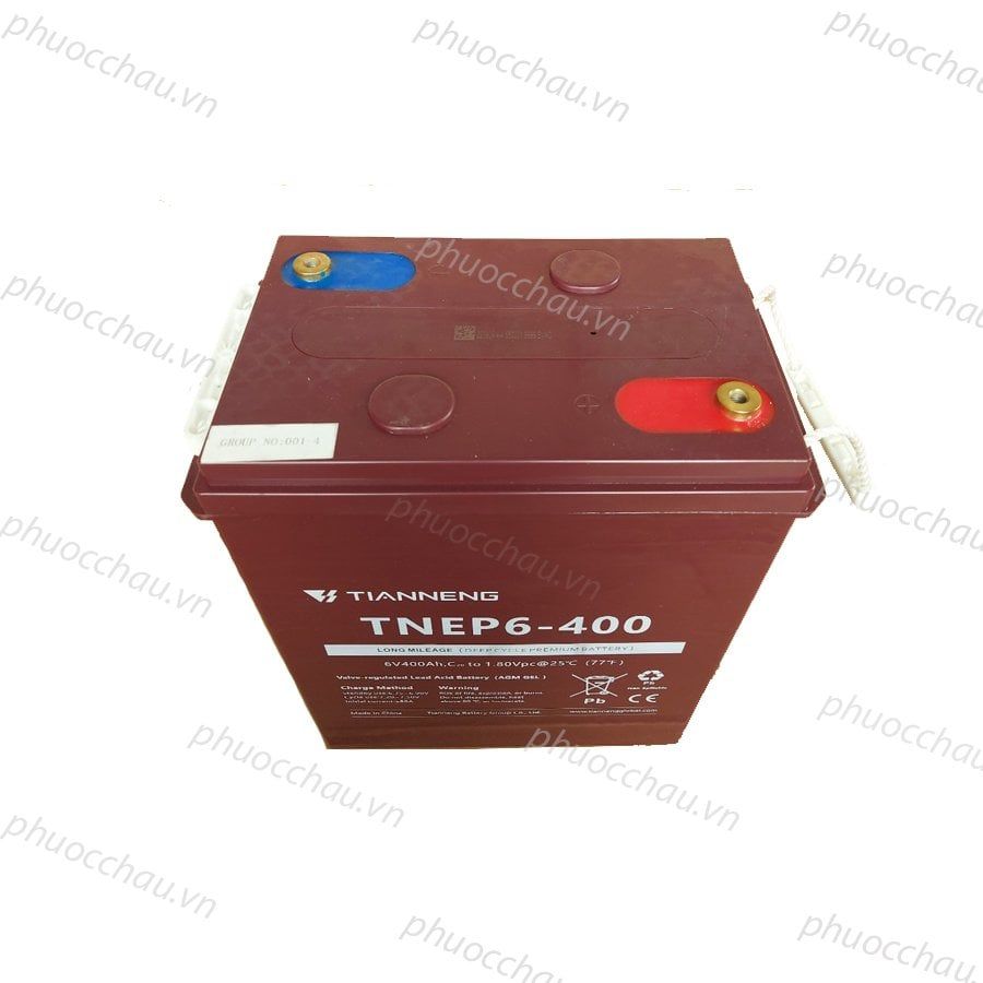 Ắc Quy Thiên Năng Tianneng TNEP6-400 (6V - 400Ah),  ắc quy dùng cho xe điện, xe golf, xe chà sàn