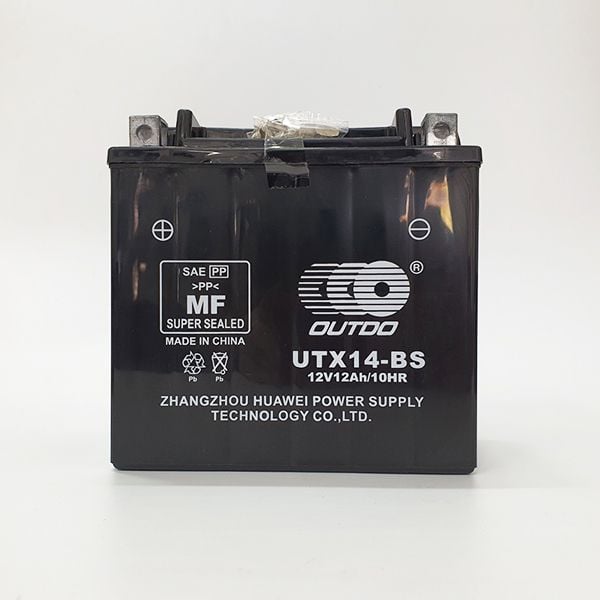 Bình Ắc Quy Xe Moto Phân Khối Lớn OUTDO UTX14 (12V - 12AH)