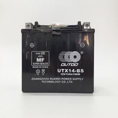 Bình Ắc Quy Xe Moto Phân Khối Lớn OUTDO UTX14 (12V - 12AH)