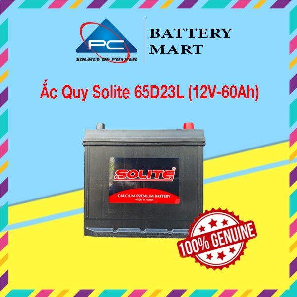 Ắc Quy Solite 65D23L (12V-60AH)