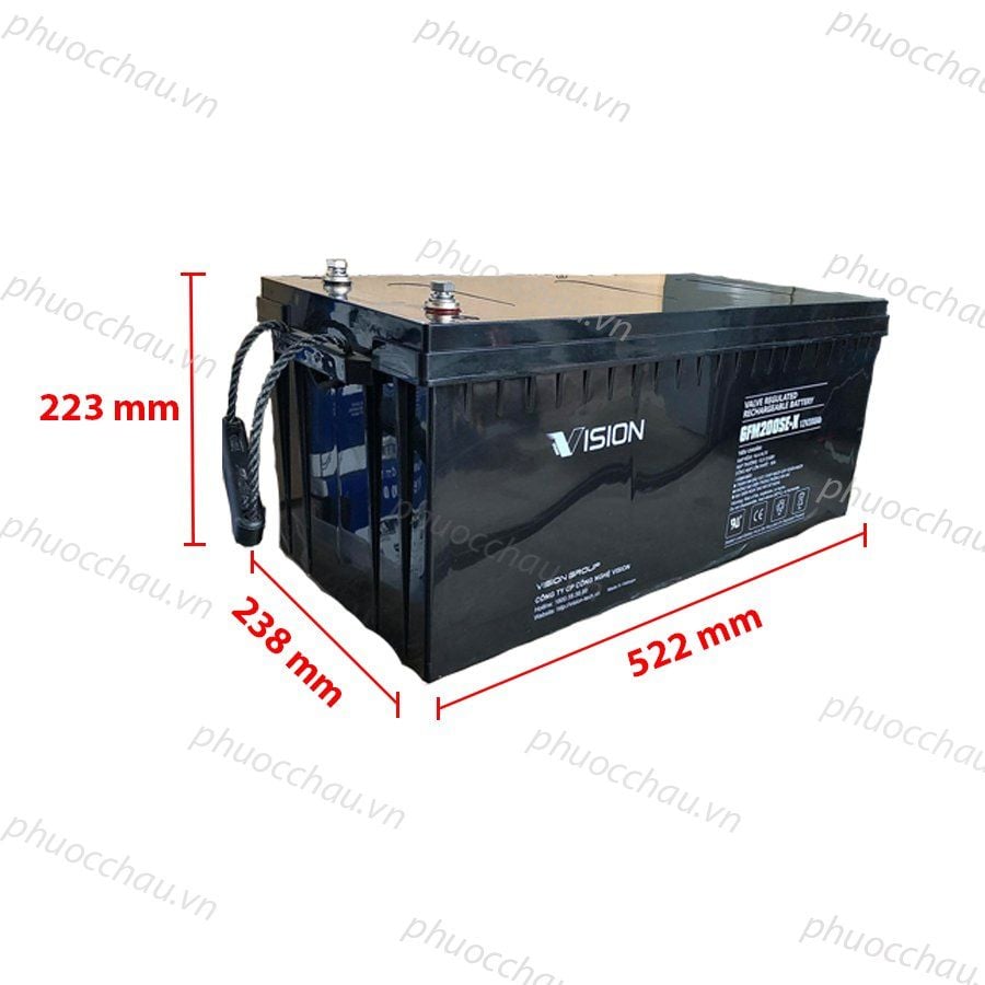 Ắc Quy VISION 6FM200SE-X (12V-200AH)