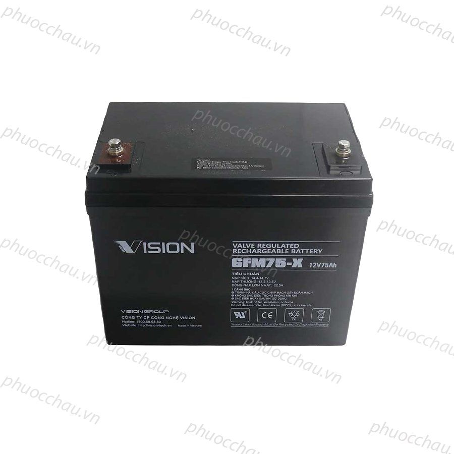 Ắc Quy VISION 6FM75-X (12V-75AH)