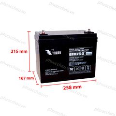 Ắc Quy VISION 6FM75-X (12V-75AH)