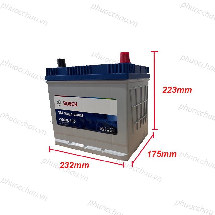 Ắc Quy BOSCH 75D23L (12V-65AH)