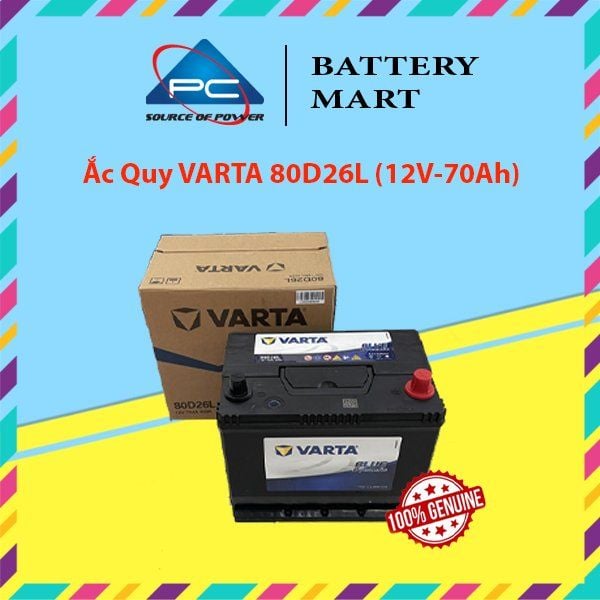 Ắc Quy VARTA 80D26L (12V-70AH)
