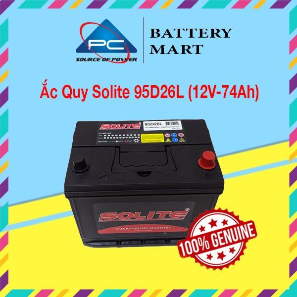 Ắc Quy Solite 95D26L/R (12V-74AH)