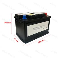 Bình Ắc Quy Xe Mercedes A0019828008 AGM 12V - 70Ah, Ắc Quy Xe Mercedes C200, C250, GLC200