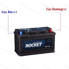 Ắc Quy ROCKET AGM 80 L4 (12V-80Ah)