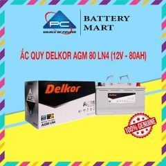 Ắc Quy Delkor AGM 80 LN4 (12V - 80Ah)