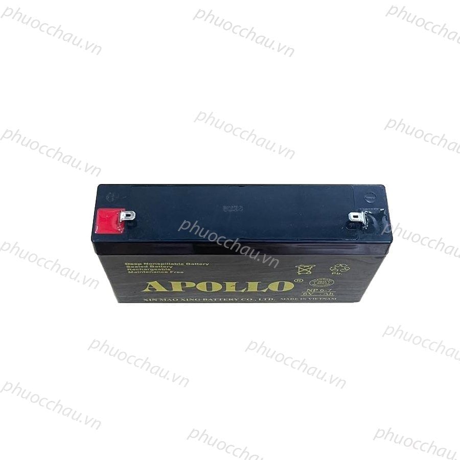 Ắc Quy Apollo NP6-7  6V-7AH, dùng cho xe điện trẻ em ,đèn khẩn cấp, quạt sạc