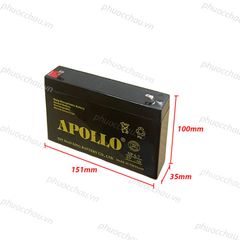 Ắc Quy Apollo NP6-7  6V-7AH, dùng cho xe điện trẻ em ,đèn khẩn cấp, quạt sạc