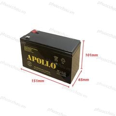 Ắc Quy Apollo NP7.5-12  12V-7.5AH, dùng cho xe điện trẻ em, UPS, loa kéo, hệ thống báo cháy...