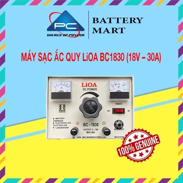 Máy Sạc Ắc Quy LiOA Tăng Giảm 15A | 30A - 18V