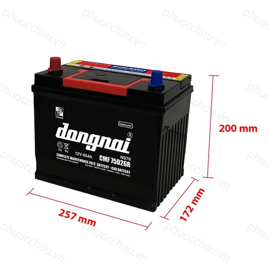 Ắc Quy Dong Nai CMF 75D26R (12V65Ah)