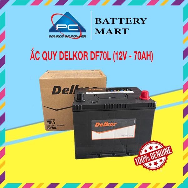 Ắc Quy Delkor  DF70L (12V - 70Ah)