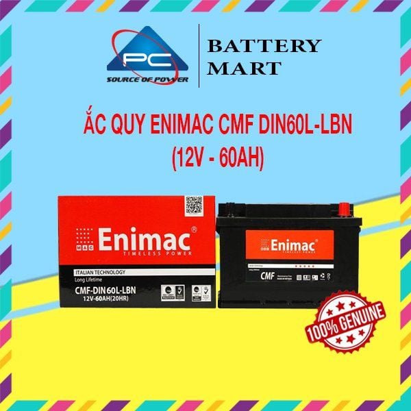 Bình Ắc Quy ENIMAC CMF DIN60L/R/LBN (12V-60AH)
