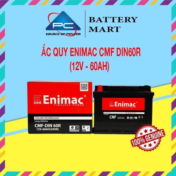 Bình Ắc Quy ENIMAC CMF DIN60L/R/LBN (12V-60AH)