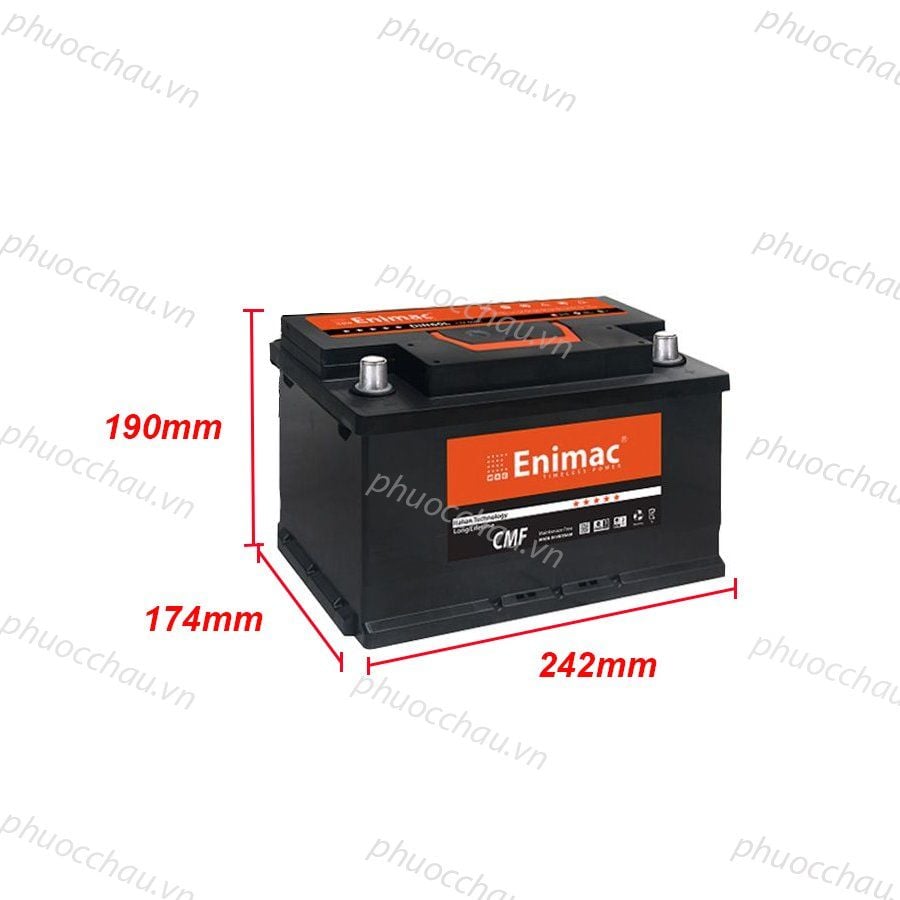 Bình Ắc Quy ENIMAC CMF DIN60L/R/LBN (12V-60AH)