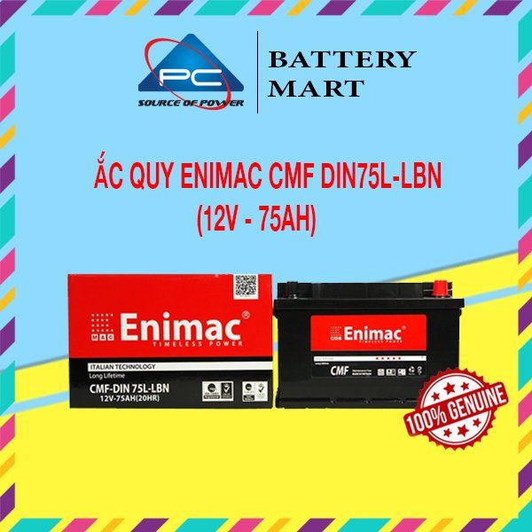 Bình Ắc Quy ENIMAC CMF DIN75L-LNB (12V-75AH)