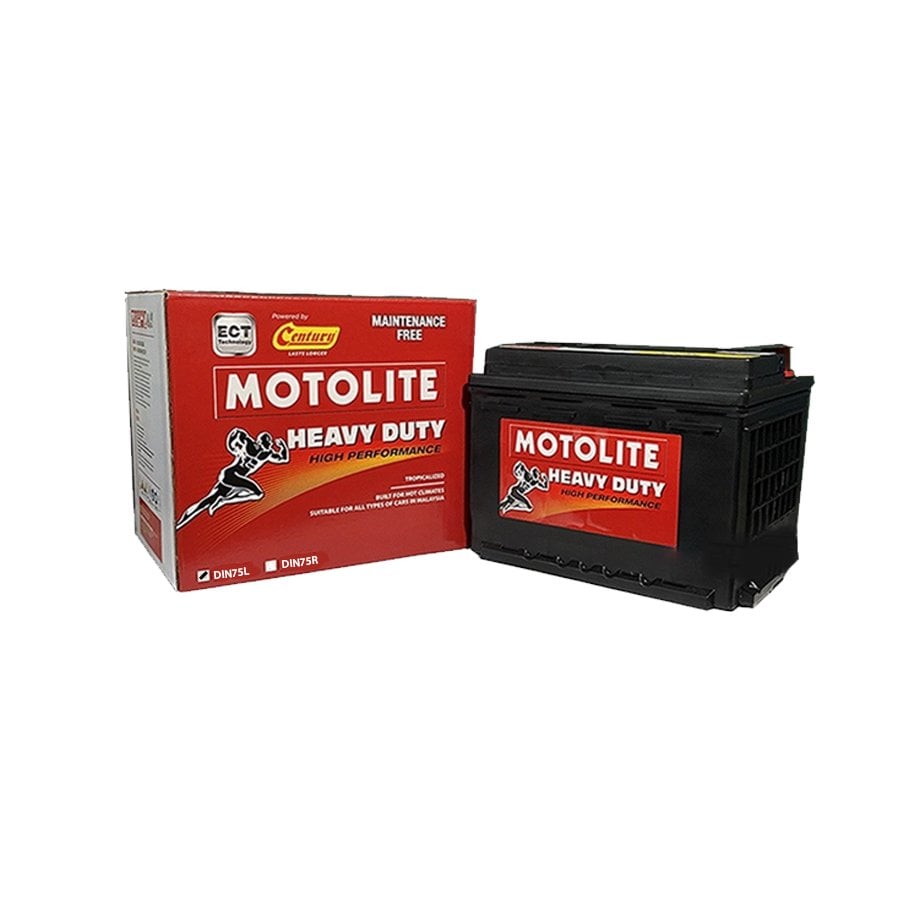 Ắc quy Motolite DIN75L chính hãng - khởi động mạnh