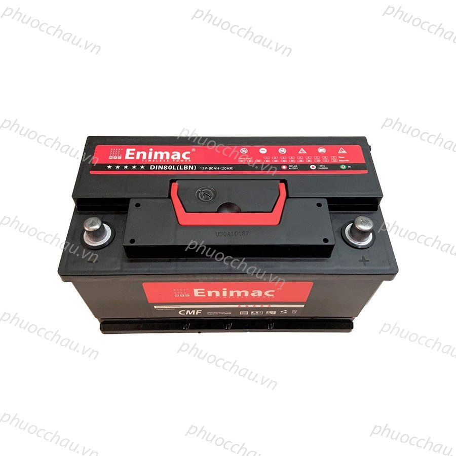 Bình Ắc Quy ENIMAC CMF DIN80L-LBN (12V-80AH)