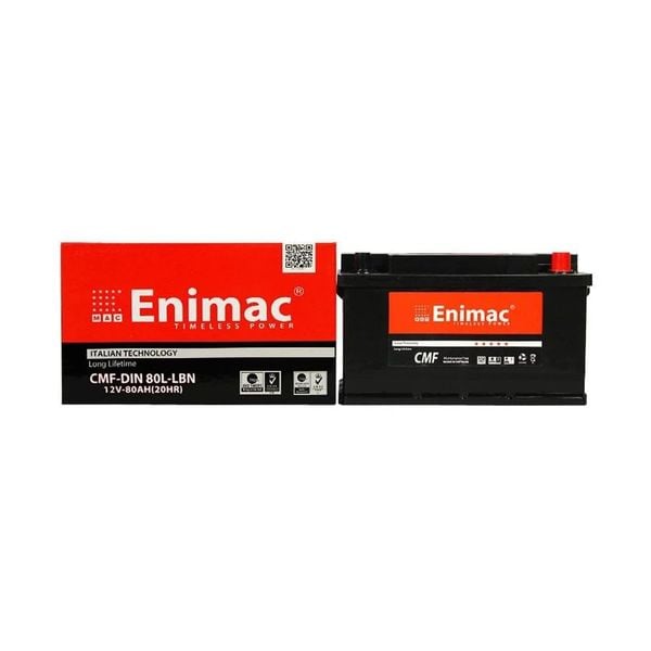 Bình Ắc Quy ENIMAC CMF DIN80L-LBN (12V-80AH)