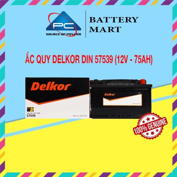 Ắc Quy Delkor  DIN 57539 (12V - 75Ah)