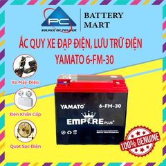 Ắc Quy Xe Máy Điện YAMATO 6-FM-30 12V-30AH, acquy dùng cho Loa Kéo, Năng Lượng Mặt Trời