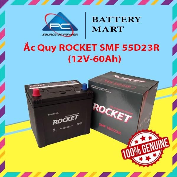 Ắc Quy ROCKET SMF 55D23R (12V-60Ah)