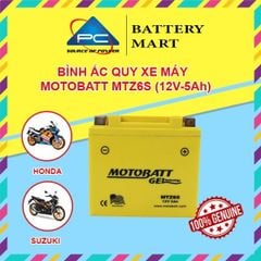 Ắc quy xe máy MOTOBATT MTZ6S 12V - 5AH, dùng cho SH Mode, Vision, AirBlade 2013