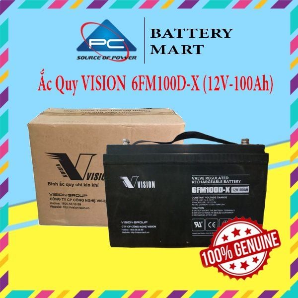 Ắc Quy VISION 6FM100D-X (12V-100AH)