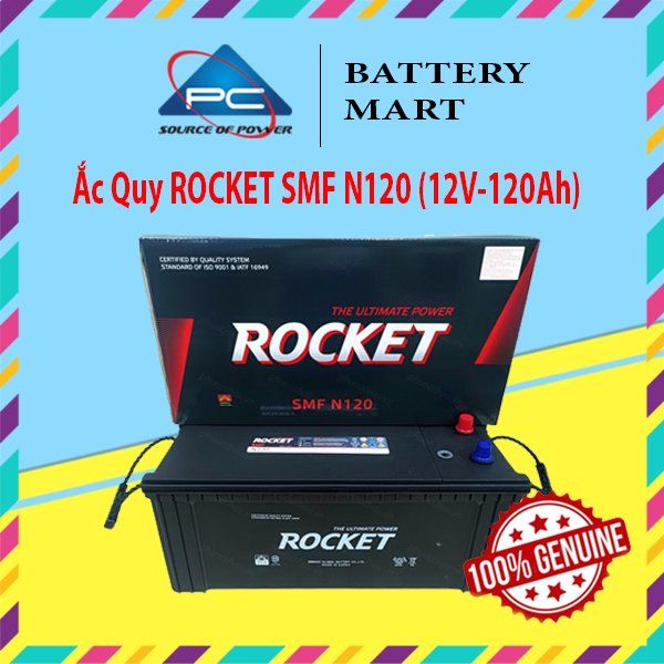 Ắc Quy ROCKET SMF N120 (12V-120Ah)