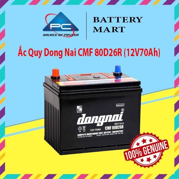 Ắc Quy Dong Nai CMF 80D26R (12V70Ah)