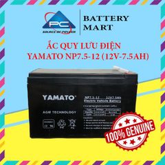 Bình Ắc Quy Khô YAMATO NP7.5-12 12V - 7.5AH Cho Xe Đạp Điện, UPS, Loa Kéo, Bình Phun Thuốc Sâu, Cửa Cuốn