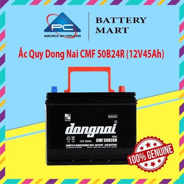 Ắc Quy Dong Nai CMF 50B24R (12V45Ah)