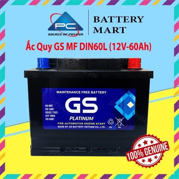 Ắc Quy GS MF DIN60L (12V-60AH)