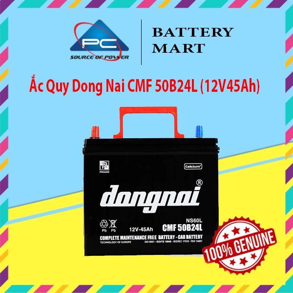 Ắc Quy Dong Nai CMF 50B24L (12V45Ah)