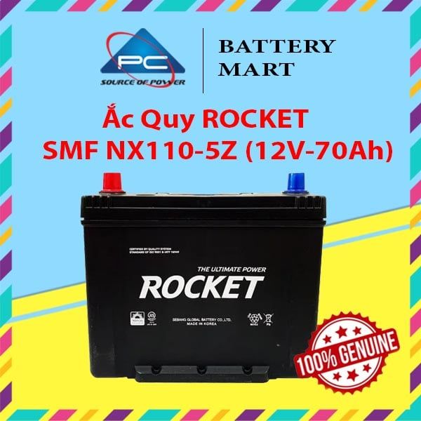 Ắc Quy ROCKET SMF NX110-5Z (12V-75Ah)