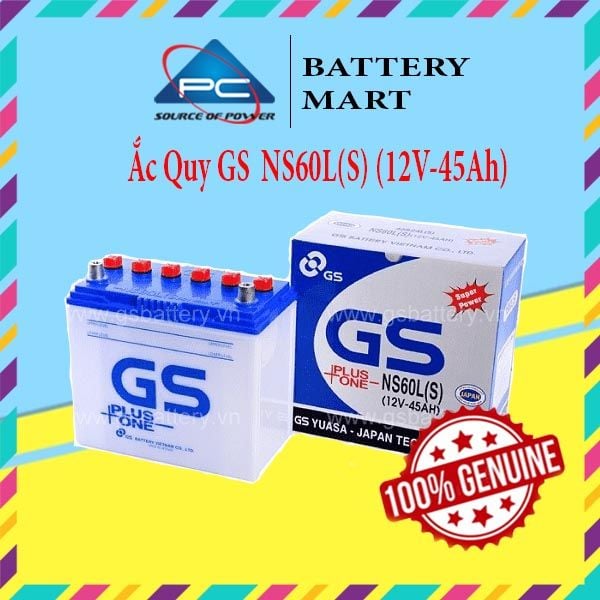Ắc Quy GS NS60LS (12V-45AH) - hình ảnh sản phẩm
