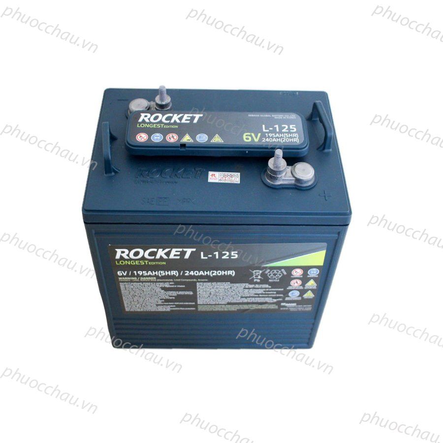 Ắc quy xe điện, xe golf Rocket L-125 (6V-240Ah)