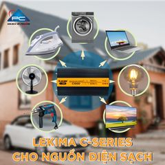 Bộ Đổi Điện LEKIMA Sóng Sin Chuẩn, Kích Điện 12V Lên 220V Chuẩn Như Điện Lưới, bộ chuyển đổi 12v sang 220v công suất 1000W 2000W 3000W