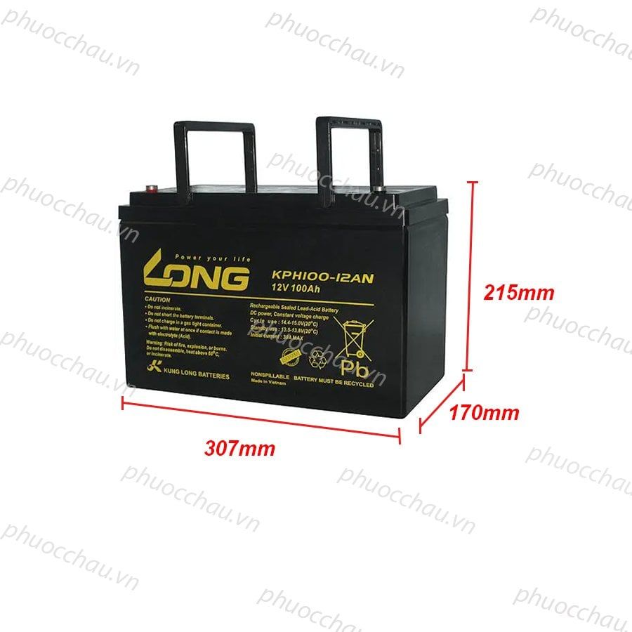 Ắc Quy LONG KPH100-12AN (12V-100Ah)