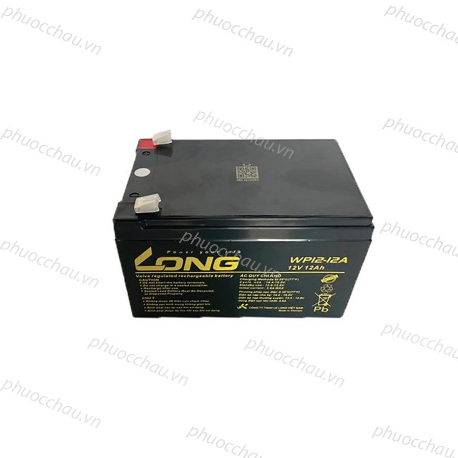 Bình Ắc Quy Khô Long WP12-12A/ WP12-12BT   12V-12Ah dùng cho ups, lưu điện cửa cuốn, lưu điện máy tính, loa kéo