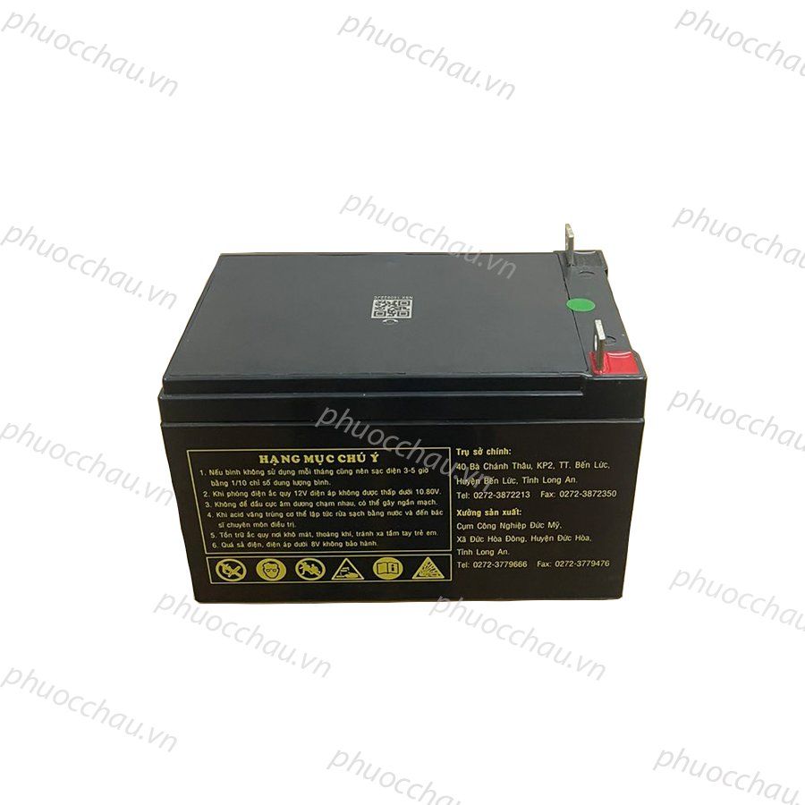 Bình Ắc Quy Khô Long WP12-12A/ WP12-12BT   12V-12Ah dùng cho ups, lưu điện cửa cuốn, lưu điện máy tính, loa kéo