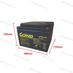 Ắc Quy LONG WP26-12/ WP26-12N (12V-26AH), dùng cho UPS, Năng Lượng Mặt Trời