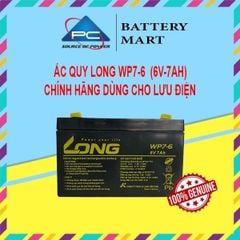 Ắc Quy LONG WP7-6  6V 7AH Chính Hãng Dùng Cho Lưu Điện Cửa Cuốn, Cân Điện Tử, UPS,...