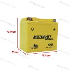 Ắc quy xe máy MOTOBATT MTZ6S 12V - 5AH, dùng cho SH Mode, Vision, AirBlade 2013
